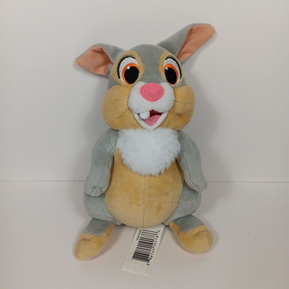 Disney Store Bambi Thumper Happy Bunny Rabbit Plush Stuffed Animal Toy 8"